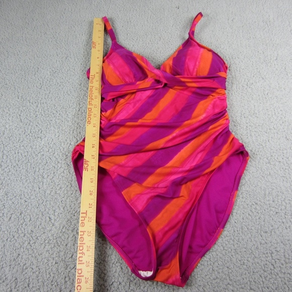 Lauren Ralph Lauren Swimsuit Womens 10 One piece  stretchy Beach colorful *Read* - Picture 6 of 15